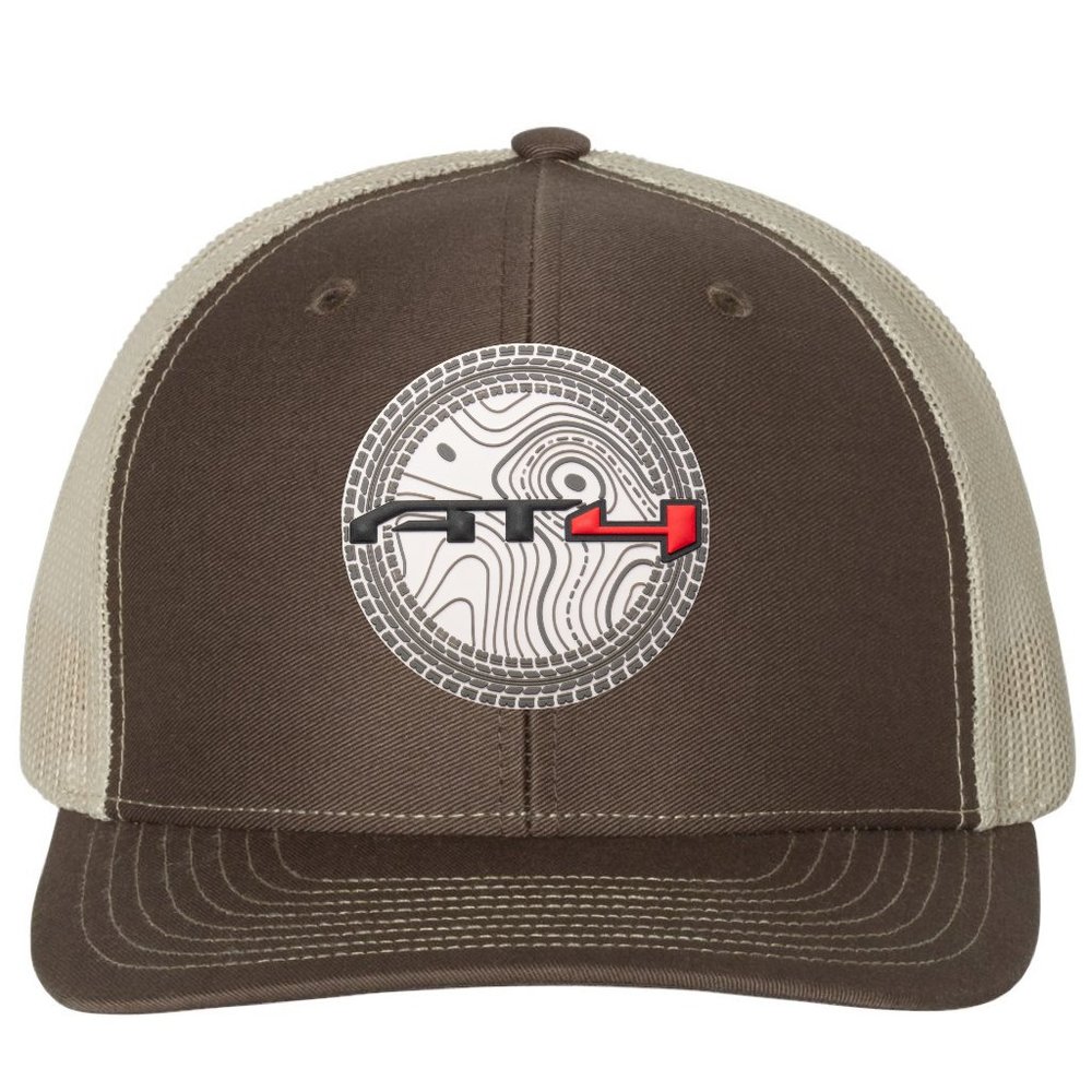 AT4 3D Patch Snapback Trucker Hat- Brown/ Khaki